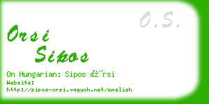 orsi sipos business card